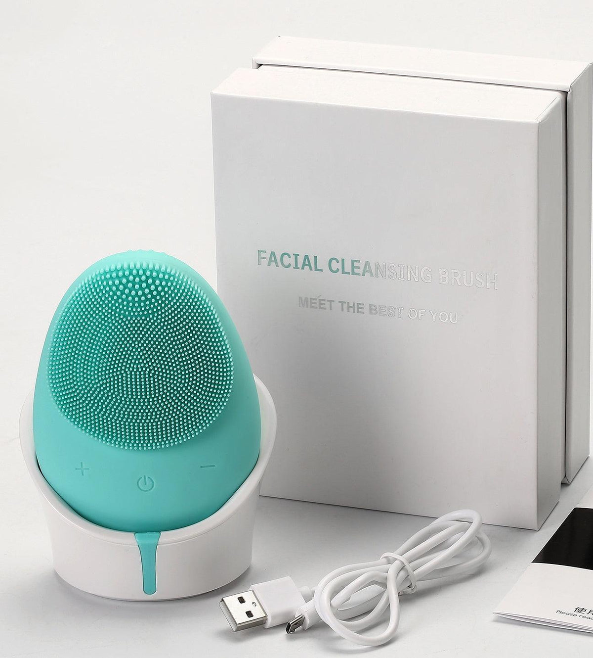 Mellow W-SONIC Silicone Facial Cleansing Brush