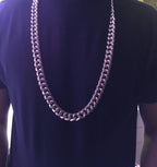36" Plastic Silver Links Pimp Chain Necklace Gangster Hip Hop Costume Jewelry