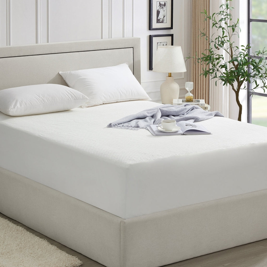 Dan River Ice Cooling Waterproof Mattress Protector – Tencel Blend, Deep Pocket with Corner Elastic