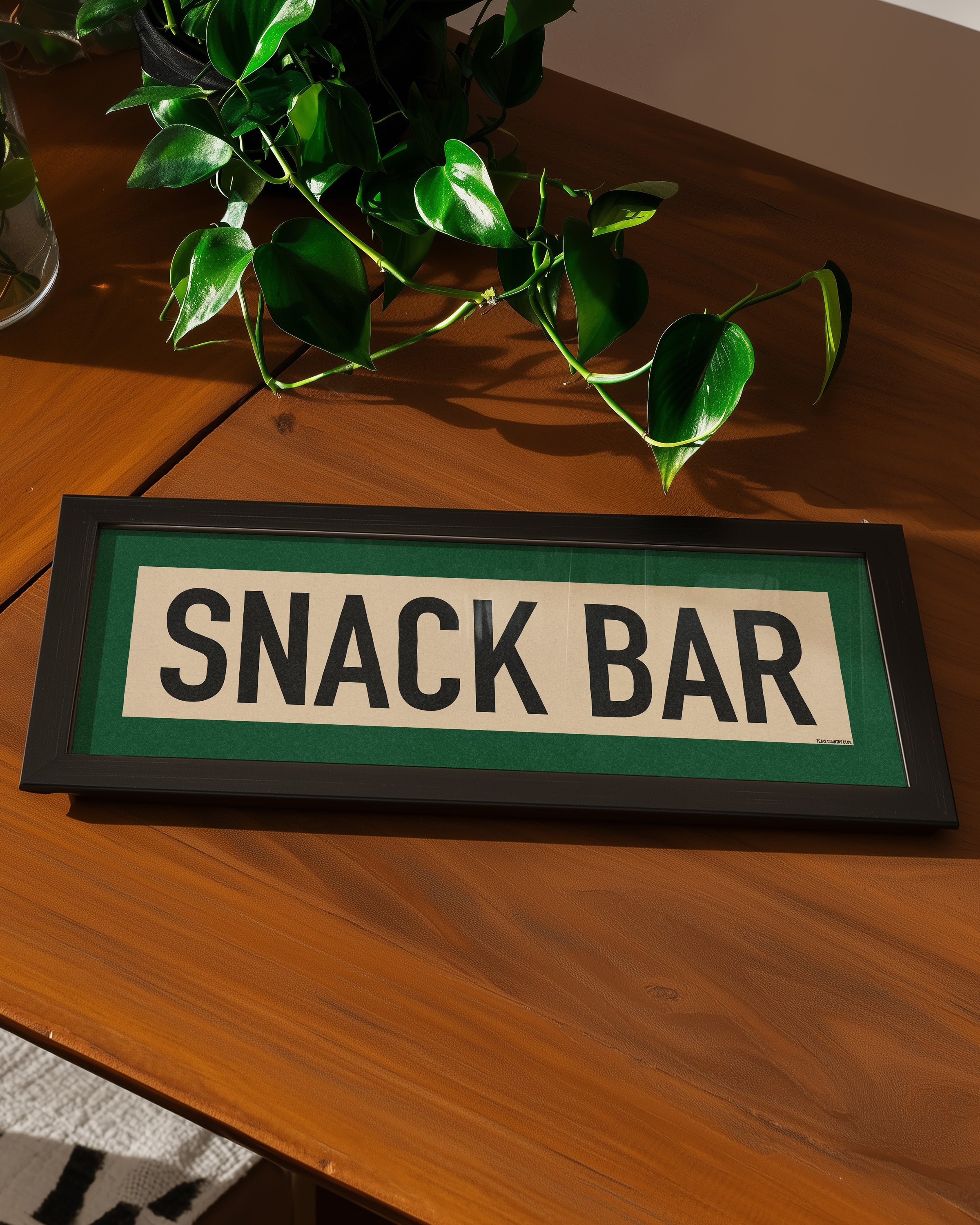 Framed Snack Bar Golf Art Scroll Print