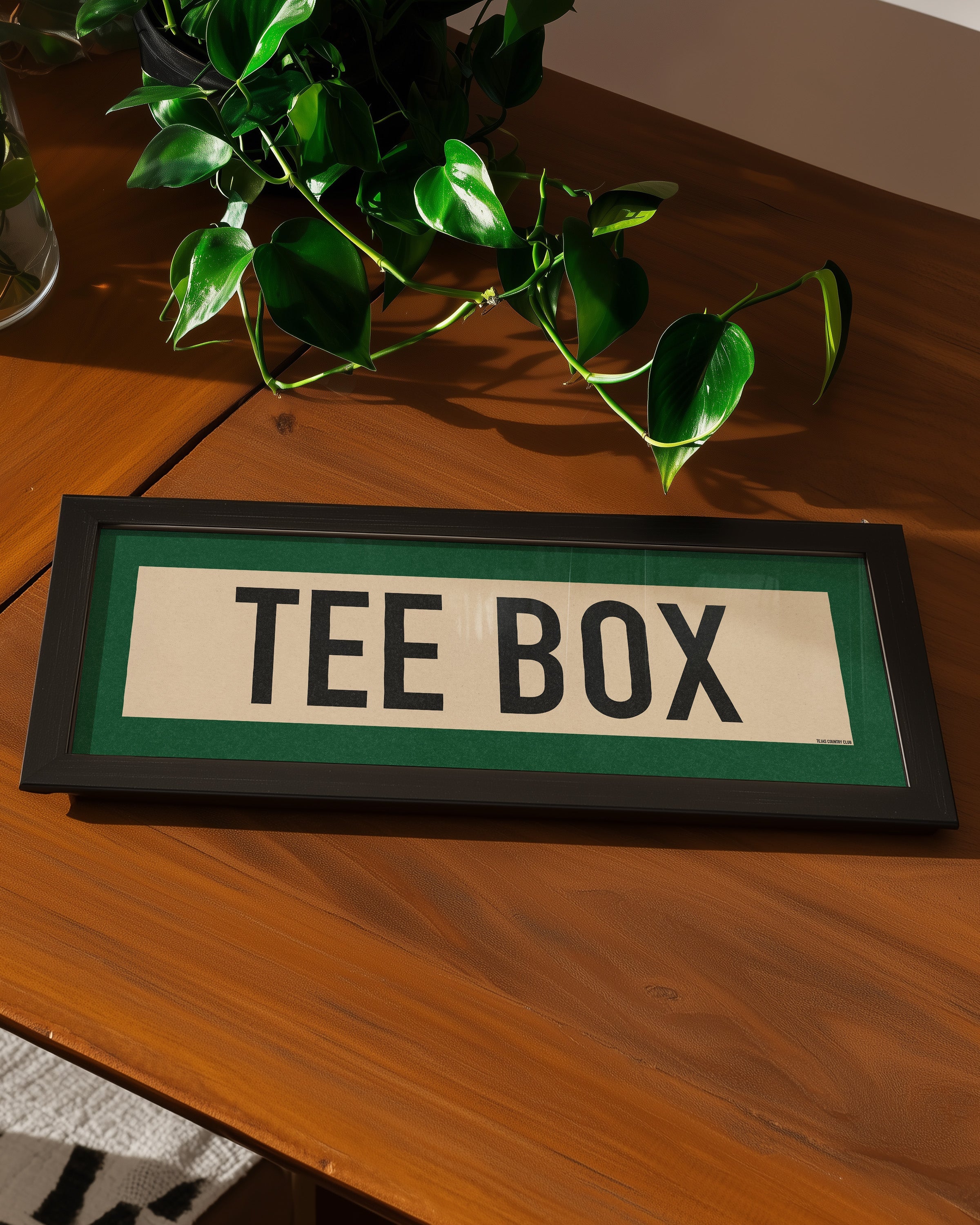 Framed Tee Box Golf Scroll Art