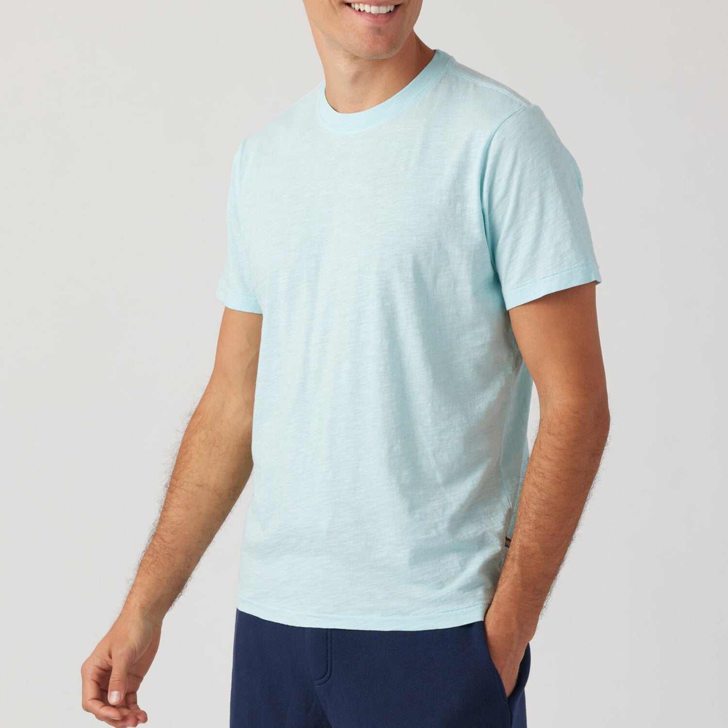 Essential Slub Crew // Light Blue