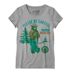 Smokey Bear Please Be Careful Prevent Wildfires  Women's Scoopneck T-Shirt - Gray