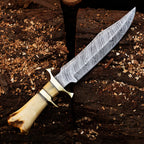 Damascus Steel Hunting Knives - Custom Handmade knife - Hand Forged Damascus steel Knife