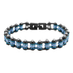 SK2202  Mini Size Two Tone Black Blue With Blue Crystal