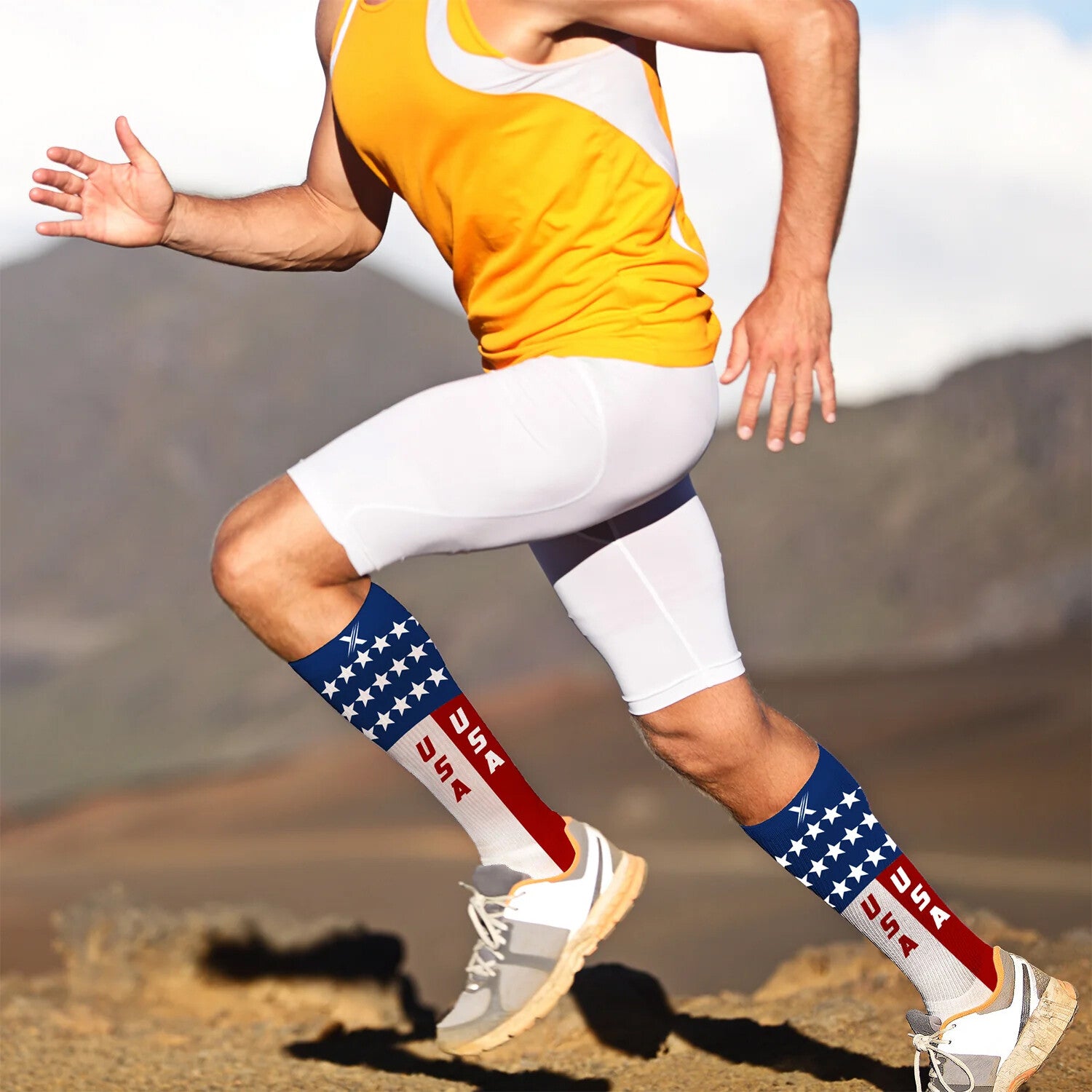 3-Pairs // Premium Ultra Soft Patriotic Compression Socks // Multi Pattern