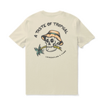 Hawaiian Tee For Men Taste of Tropical By Loindaflow Tee Crew Neck 100% Cotton - BEIGE