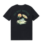 Hawaiian Tee For Men Do not Disturb By Loindaflow Tee Crew Neck 100% Cotton - BLACK