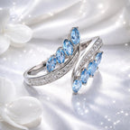 925 Sterling Silver Plated Platinum Pavé CZ Ring for Women