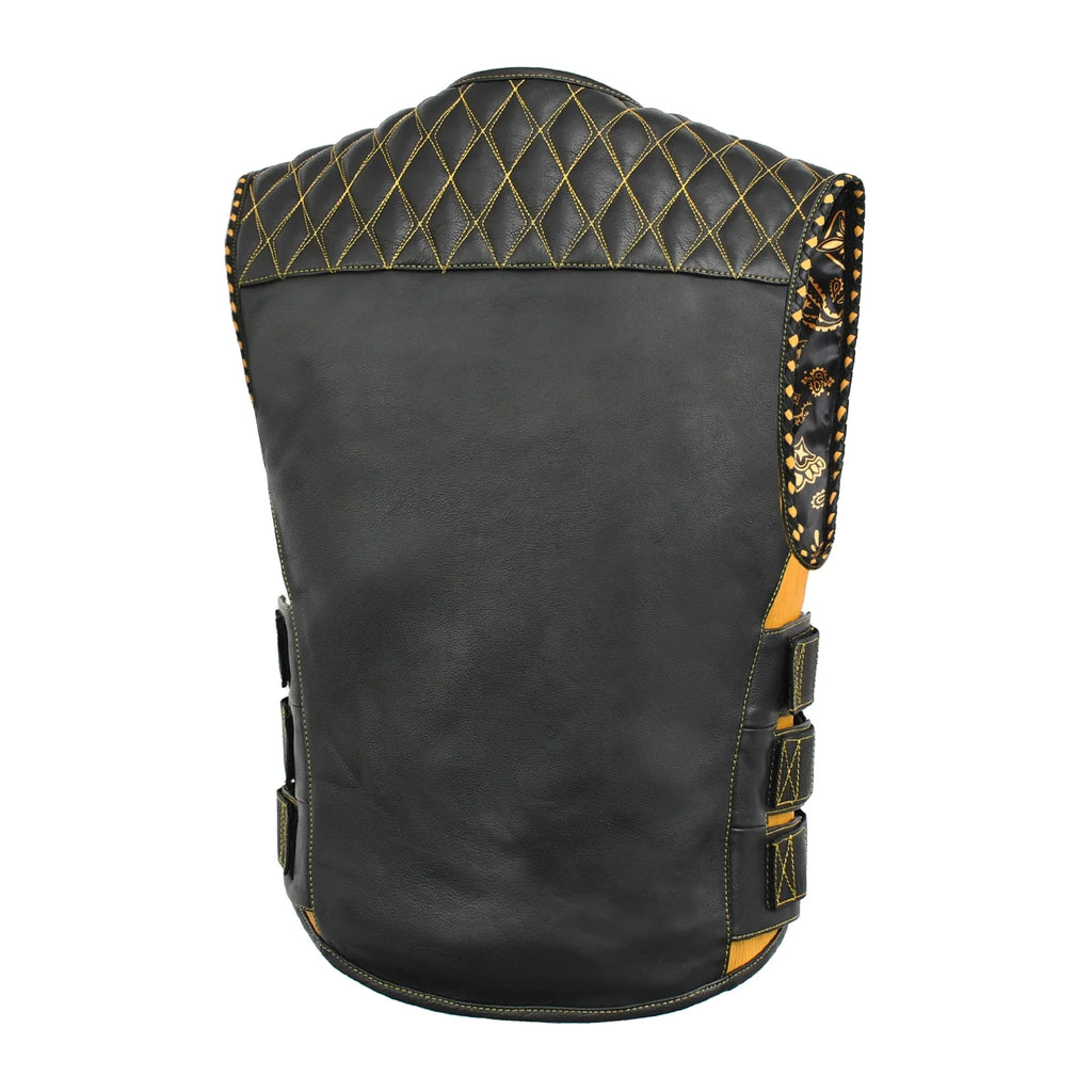 Tactical Emerald Men’s Motorcycle Leather Vest