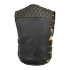 Tactical Emerald Men’s Motorcycle Leather Vest