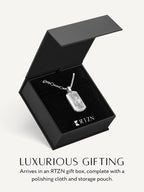 Meteorite Dog Tag Pendant Necklace