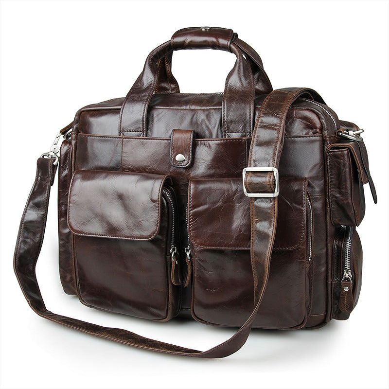 Flash Sale Vintage Leather Messenger Bag Mens Leather Briefcase