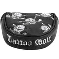 Dancing Skulls Putter Cover - Two Ball / Mallet Style (Black/White)