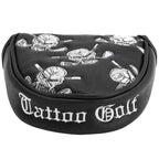 Dancing Skulls Putter Cover - Two Ball / Mallet Style (Black/White)