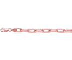 Paperclip Solid White/Yellow/Rose Gold Handmade Bracelet , 7mm, 6.5-10 Inch