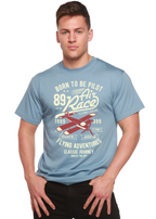 Born To Be Pilot Men's Bamboo Viscose/Organic Cotton Short Sleeve Graphic T-Shirt