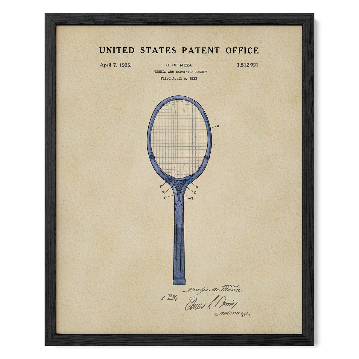Blue Tennis Racket (1925)