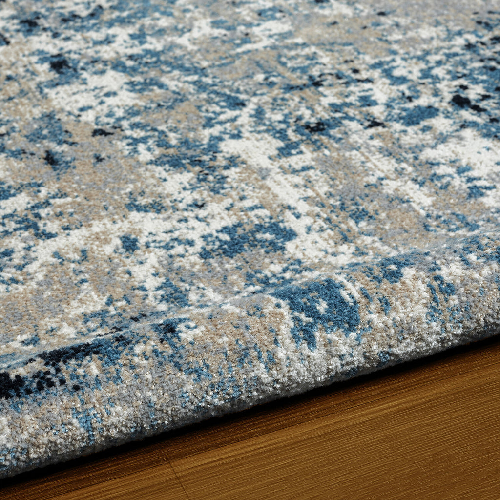 Sevita Distressed Abstract // Blue + Beige