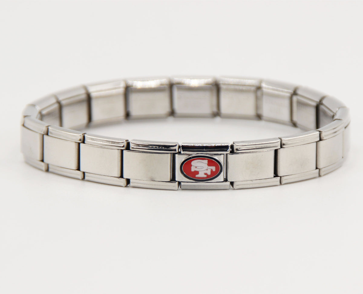 Football Team Logo Italian Charm Bracelet – Custom Gifts for Fans