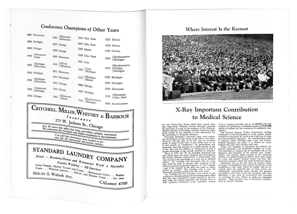 11/20/1937 Notre Dame vs. Northwestern Program 185903