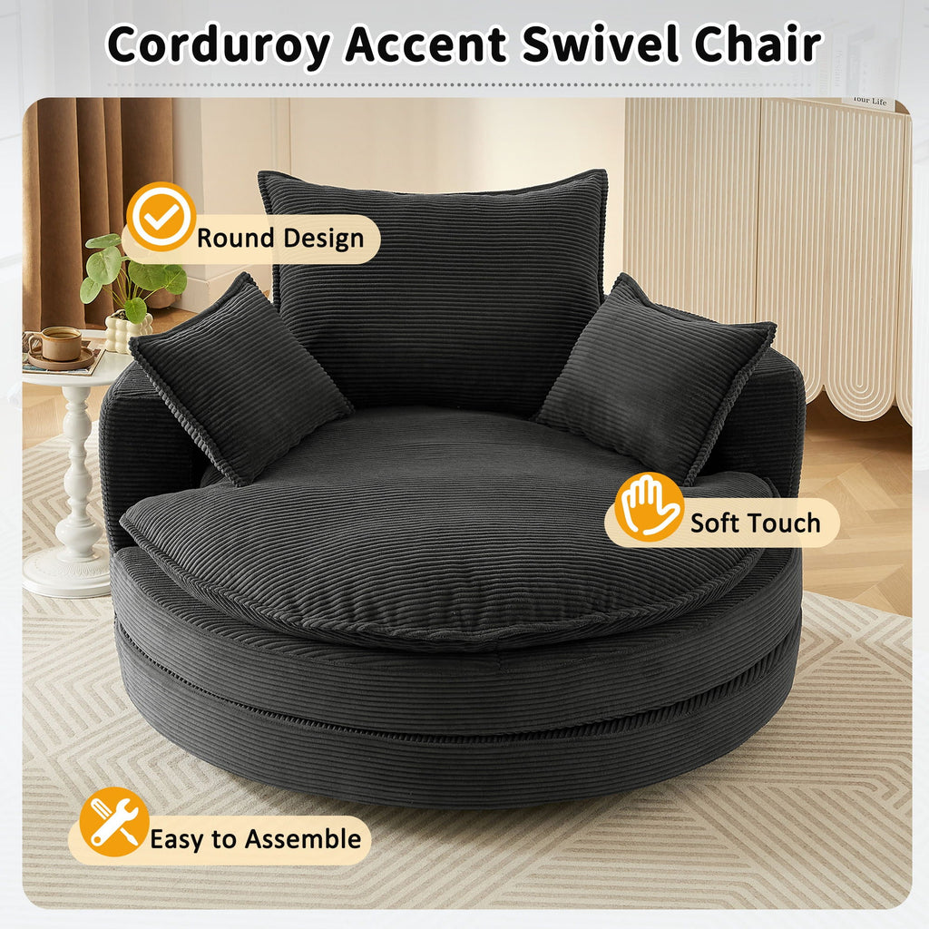 360° Swivel Accent Barrel Chair