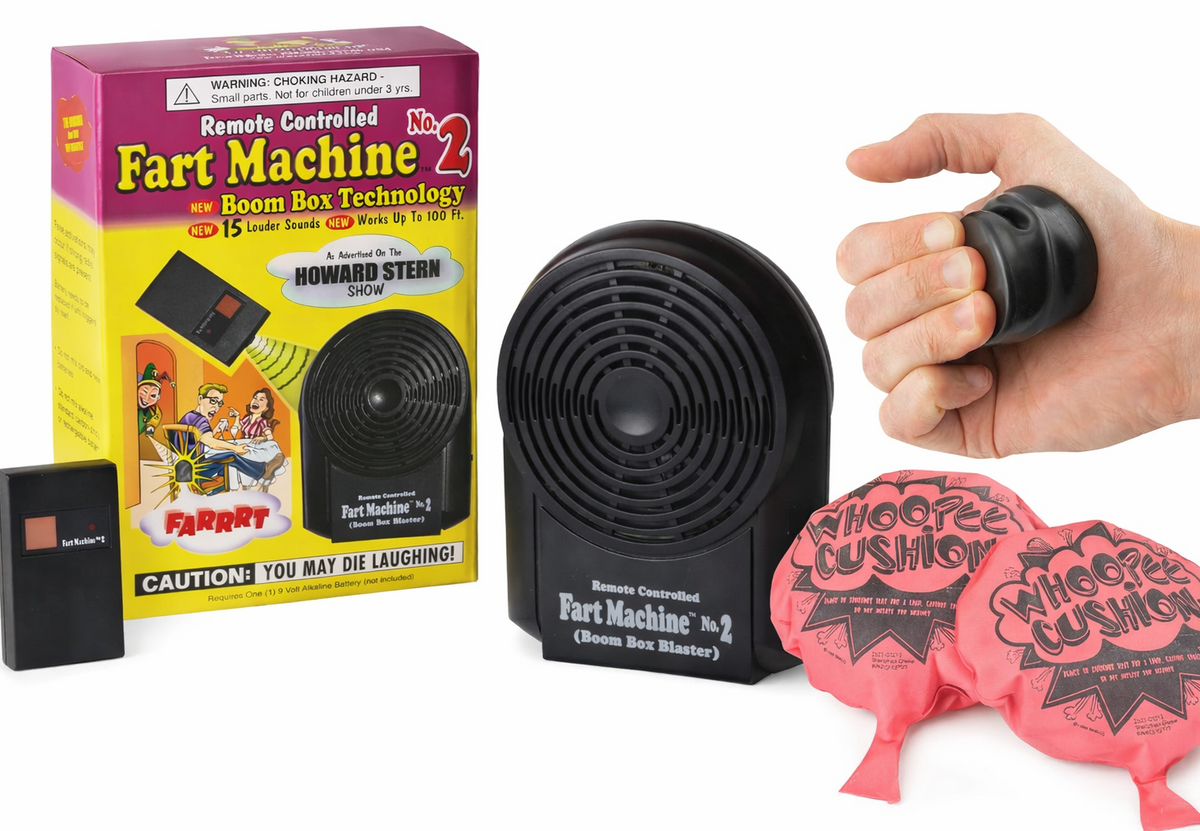 😂💨 ULTIMATE FART PRANK COMBO – Fart Machine + Le Tooter + 2 Whoopee Cushions💨