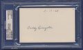 PADDY LIVINGSTON 1969 Signed Index Card PSA/DNA 132493