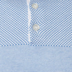 Color Block Polo // White Blue