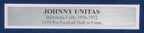 Johnny Unitas HOF Signed 3x5 Index Card w/ Photo Colts Framed PSA/DNA 191614