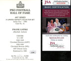 Frank Gatski HOF Autographed Goal Line Art GLAC Postcard Browns JSA 177818