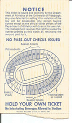 1971 Pittsburgh vs. Oklahoma Football Game Ticket Stub at Pitt Stadium 150346