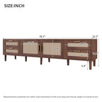TV Stand, Media Console With 4 Drawers - Dark Brown