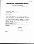 June 21, 1966 Letter to Art Modell from Goodyear  after Jim Brown retired 145010