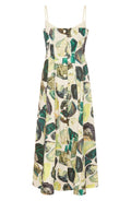 ALEMAIS Siena Bandeau Midi Dress in Green, Size 0 Us