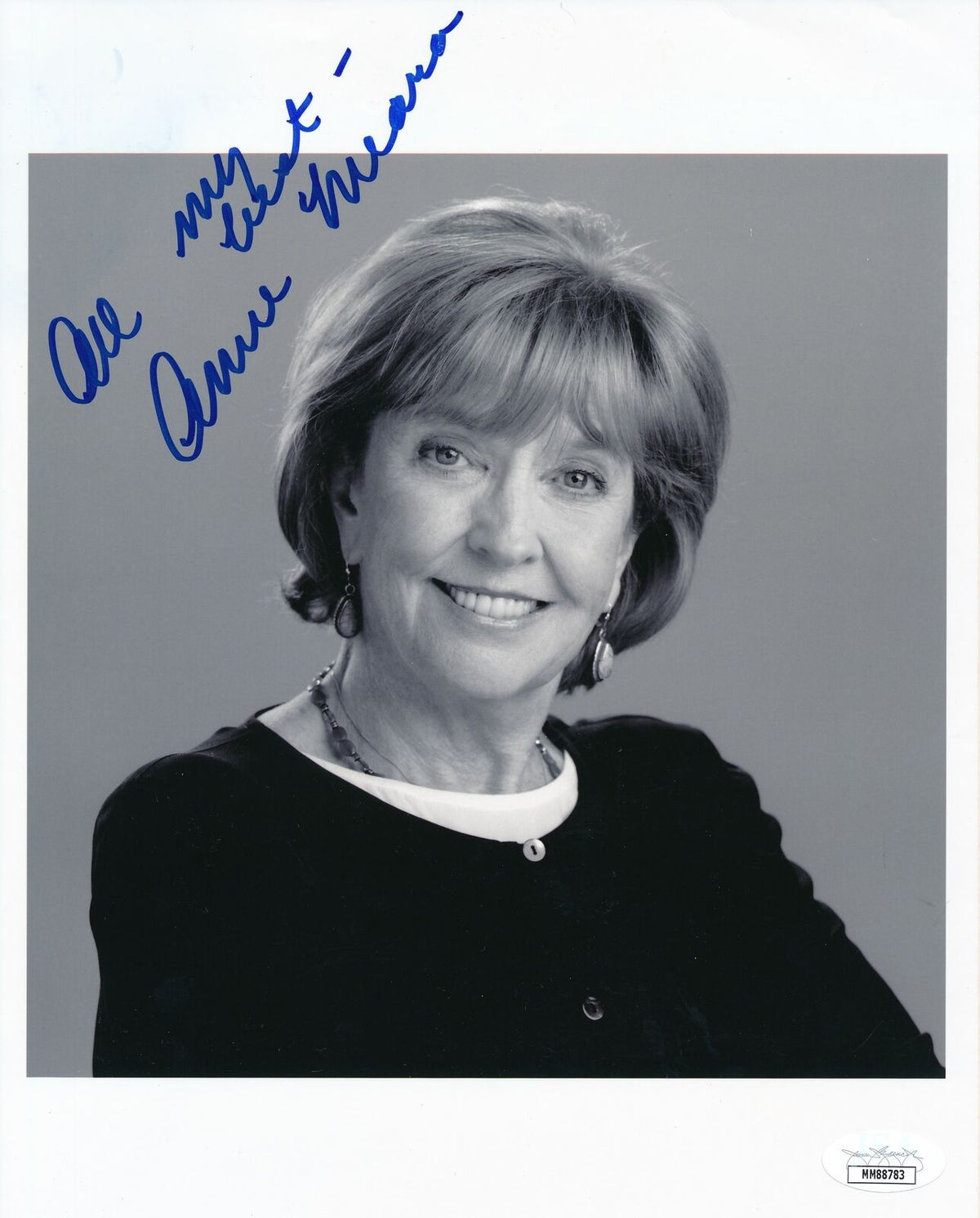 Anne Meara Actress Signed/Inscribed 8x10 B/W Photo JSA 159925