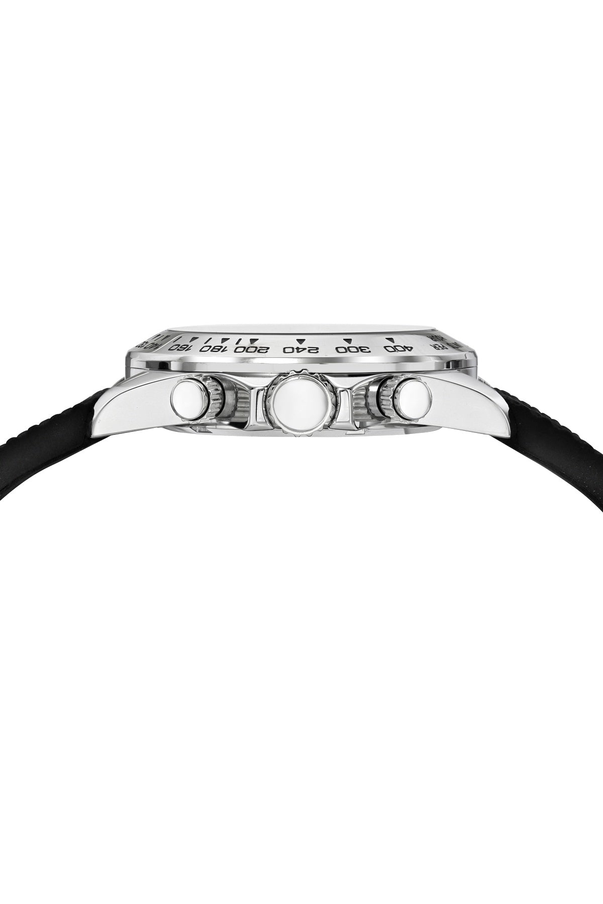 Preston Sport Silicone Silver Tone & Black Men's Watch 1037APRR
