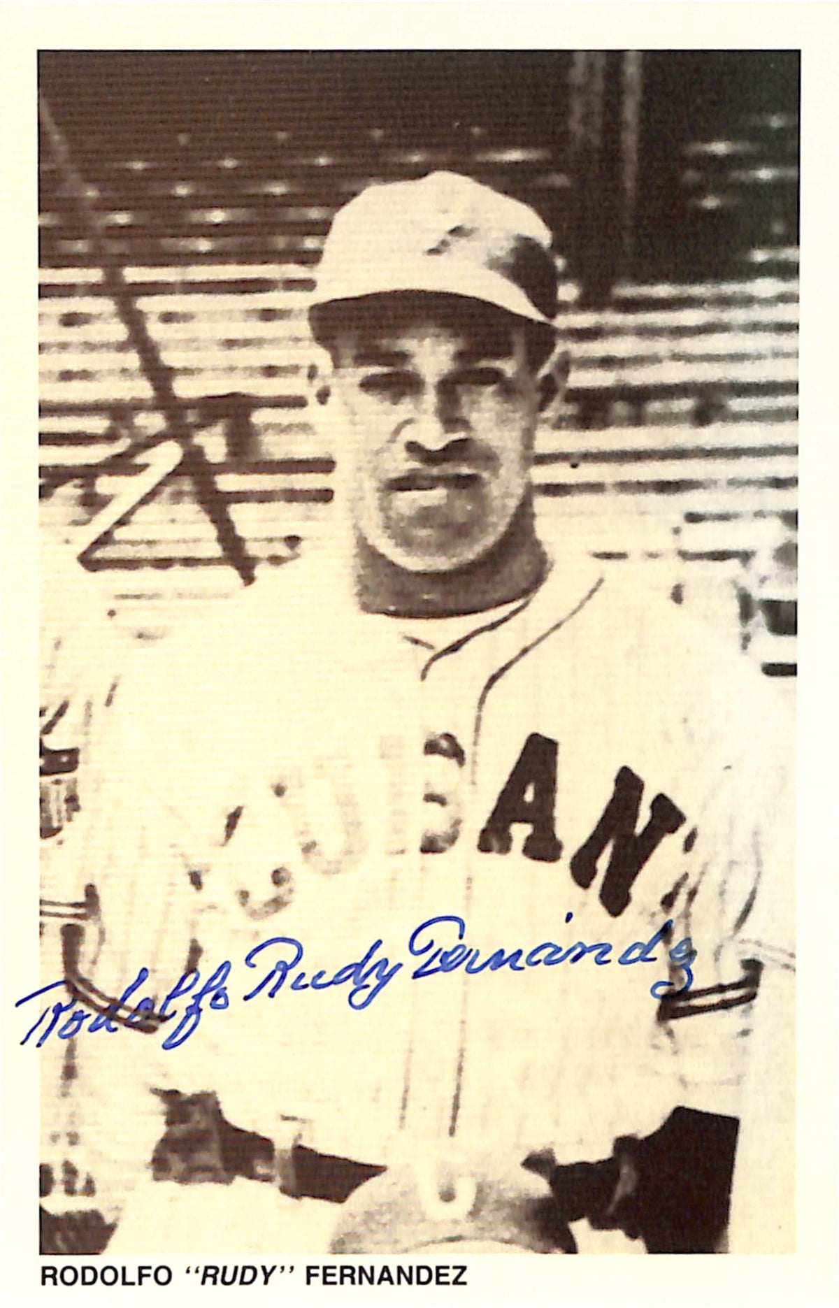Rodolpho Fernandez Signed Negro League - Cubans 1991 Retort Post Card 181273