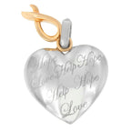 10K Yellow Gold Over Silver Heart Pendant Necklace