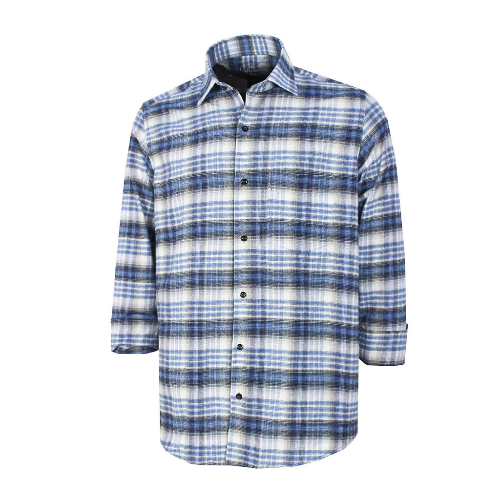 Sean Long Sleeve Checked Pocket Shirt // Light Blue