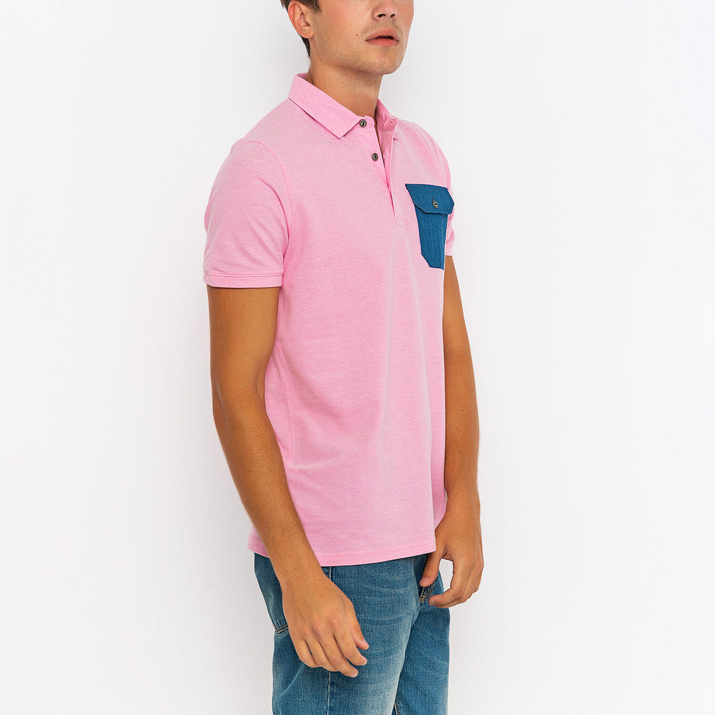 Conner Short Sleeve Polo Shirt // Pink