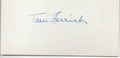 Tom Frisch (d.1996) Senators/Browns/Yankees Signed 3x5 Index Card 145586