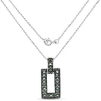 0.36 Carat Genuine Green Diamond .925 Sterling Silver Pendant