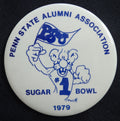 Vintage 1979 Penn State Alumni Association Sugar Bowl 3.5 inch Button Pin