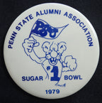 Vintage 1979 Penn State Alumni Association Sugar Bowl 3.5 inch Button Pin