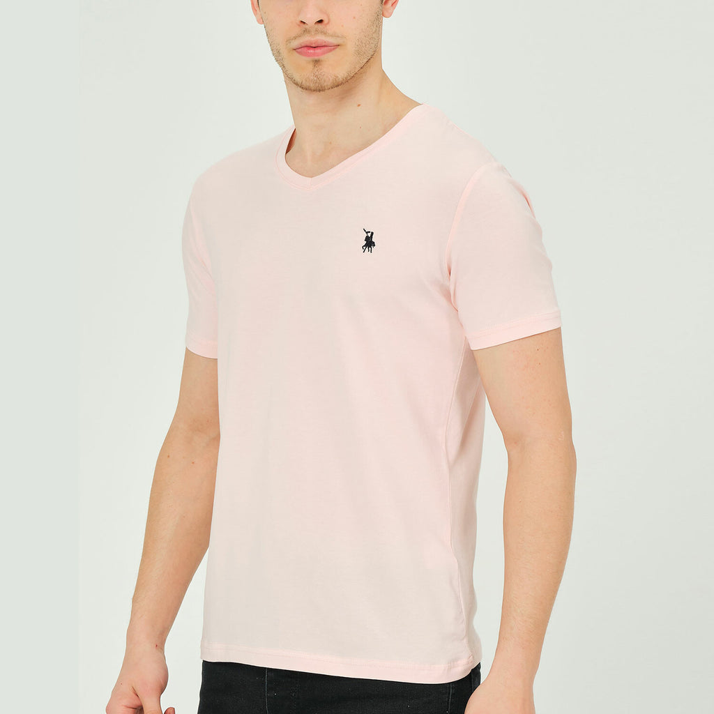 Alex V-Neck Shirt // Pink