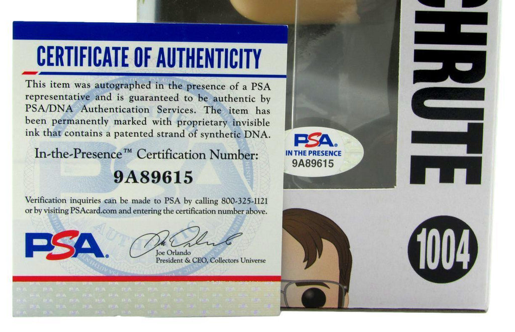 Rainn Wilson Signed Dwight Schrute The Office Funko Pop 1004 PSA/DNA  ITP 160472