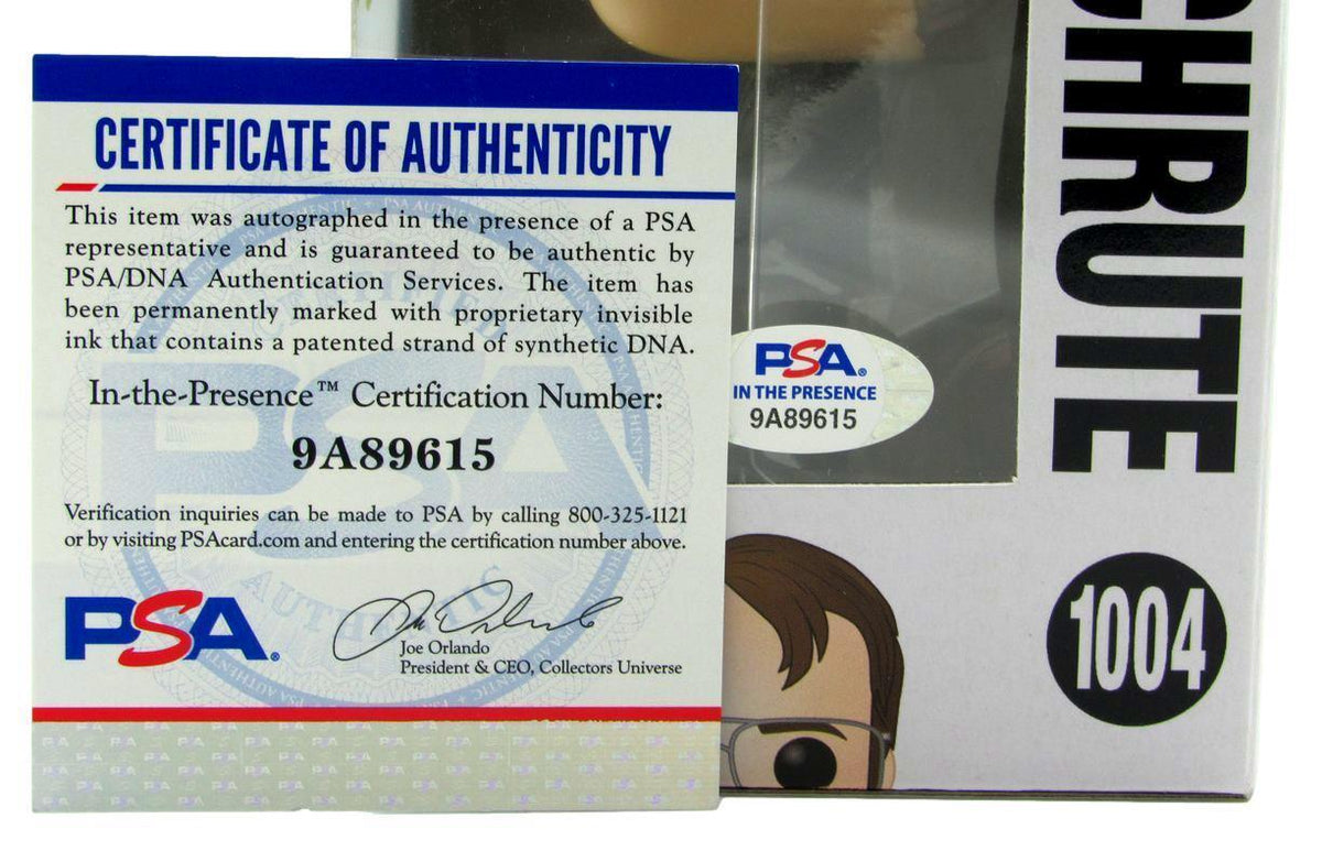 Rainn Wilson Signed Dwight Schrute The Office Funko Pop 1004 PSA/DNA  ITP 160472