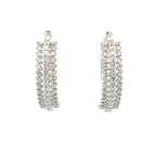 1.02ct Diamond Hoop Earrings 10KT White Gold