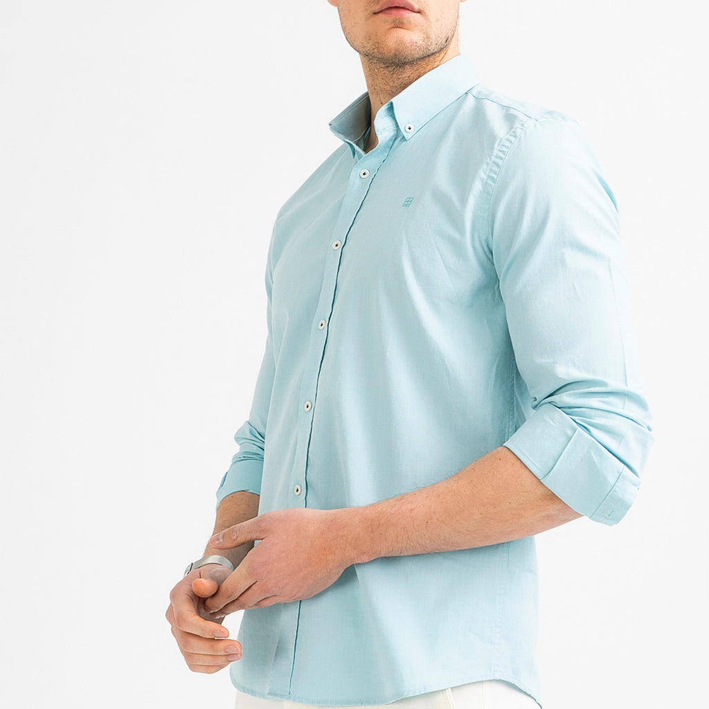 Nora Button Down Shirt // Mint Green